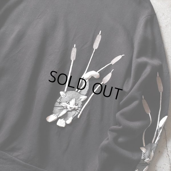 画像9: 1980s ねご 発泡プリントスウェット　 実寸L 