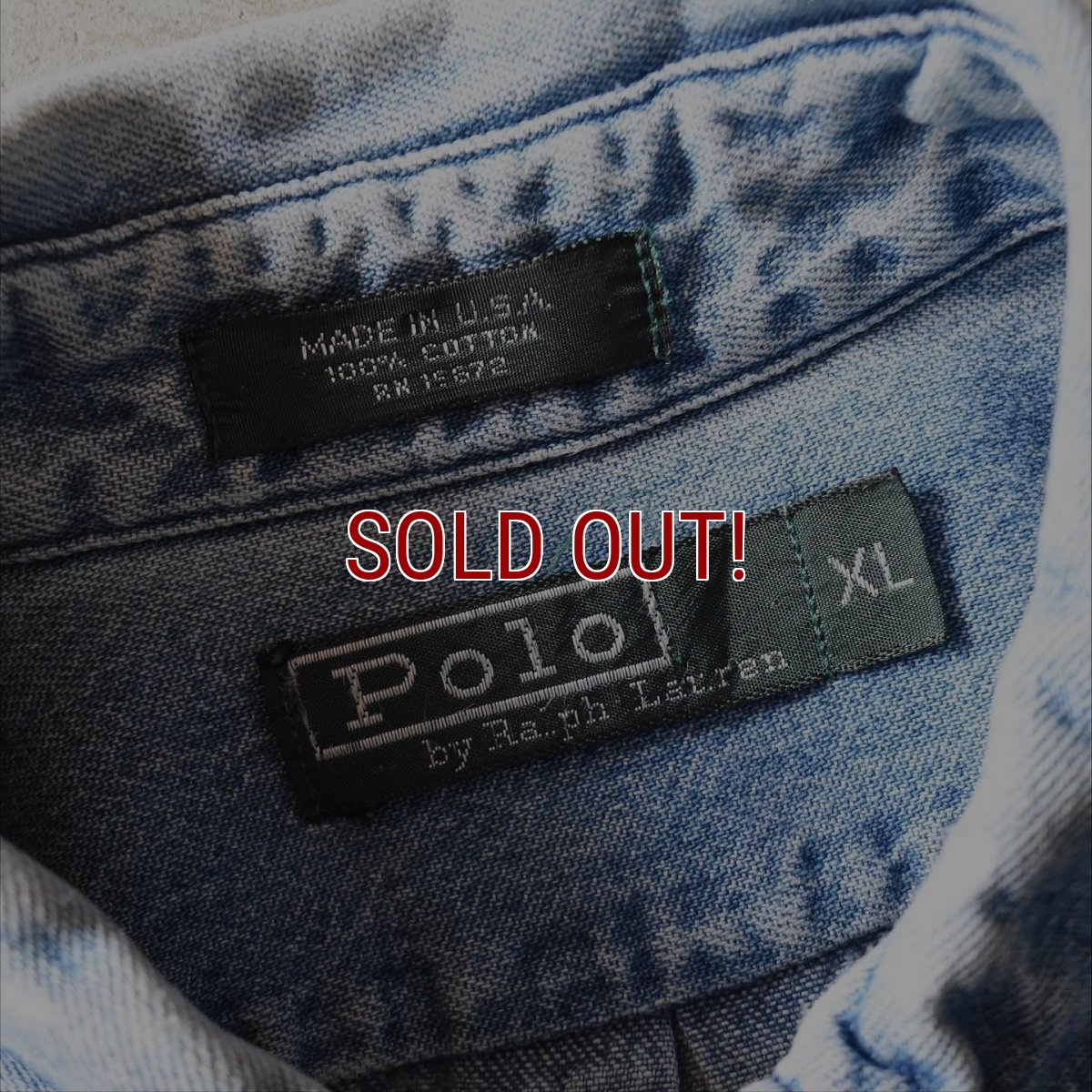 画像3: 1980s Polo by Ralph Lauren デニムシャツ　 "MADE IN USA"　 表記boysXL  (3)