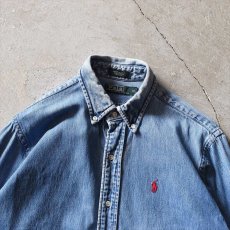 画像4: 1980s Polo by Ralph Lauren デニムシャツ　 "MADE IN USA"　 表記boysXL  (4)