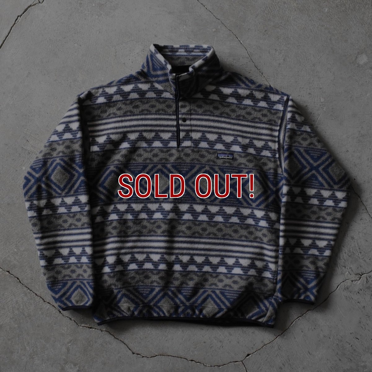 画像1: 1990s Patagonia サルティーヨ柄シンチラフリーススナップT　 "MADE IN USA"　 表記L  (1)