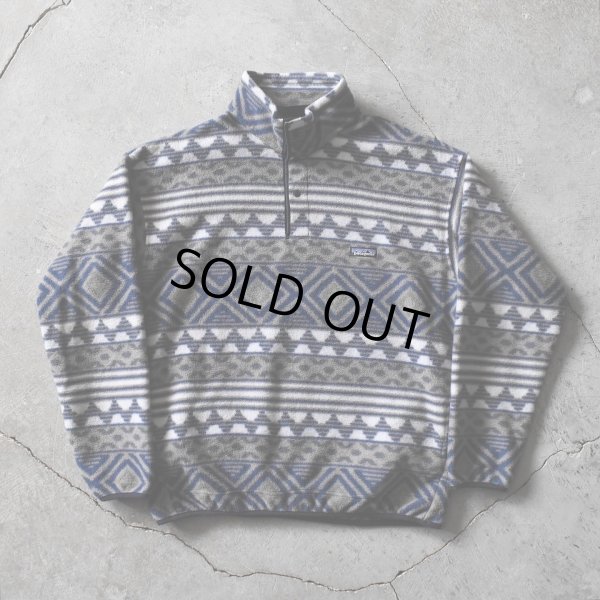 画像1: 1990s Patagonia サルティーヨ柄シンチラフリーススナップT　 "MADE IN USA"　 表記L 