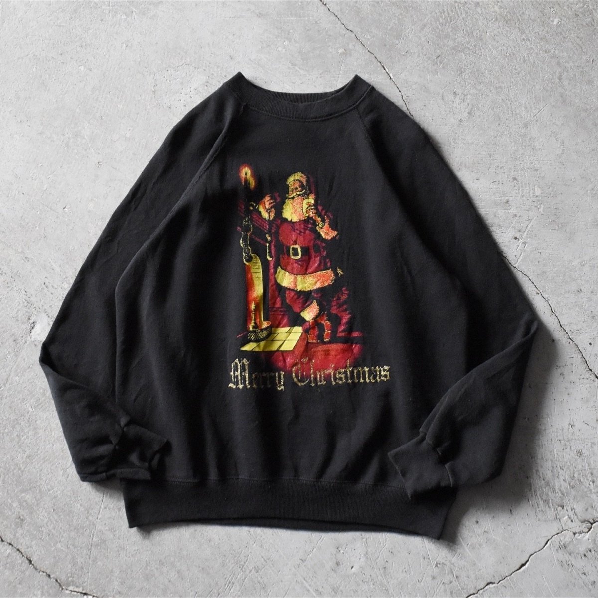 画像1: 1990s MERRY CHRISTMAS サンタクローススウェット　 "MADE IN USA"　 表記L  (1)