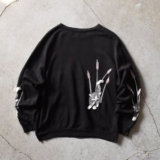 画像2: 1980s ねご 発泡プリントスウェット　 実寸L  (2)
