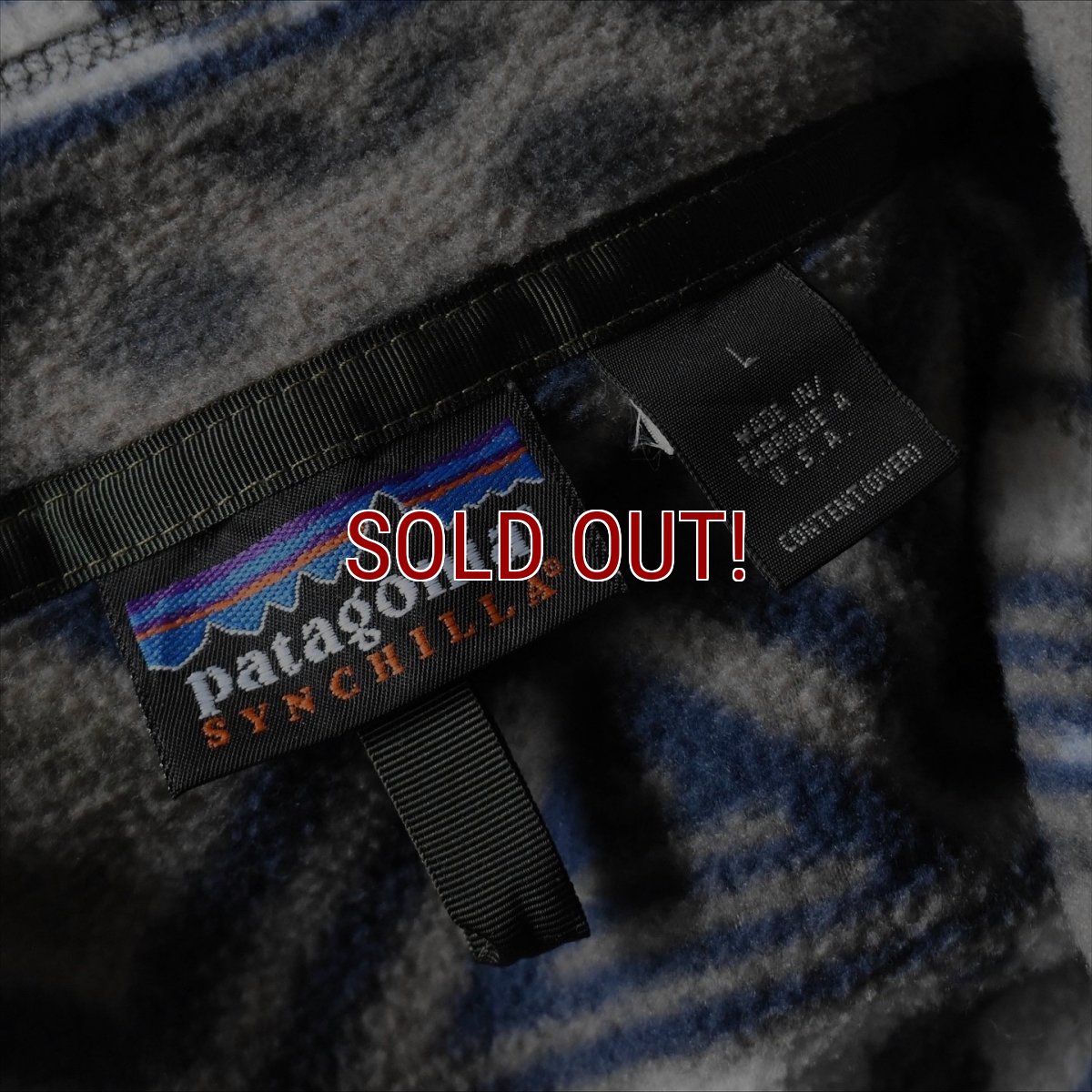 画像2: 1990s Patagonia サルティーヨ柄シンチラフリーススナップT　 "MADE IN USA"　 表記L  (2)