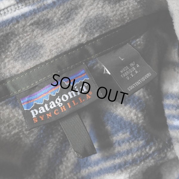 画像2: 1990s Patagonia サルティーヨ柄シンチラフリーススナップT　 "MADE IN USA"　 表記L 