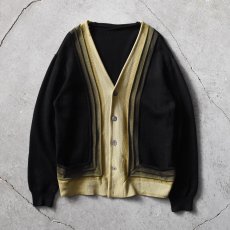 画像1: 1960s ウールニットカーディガン　 表記L  (1)