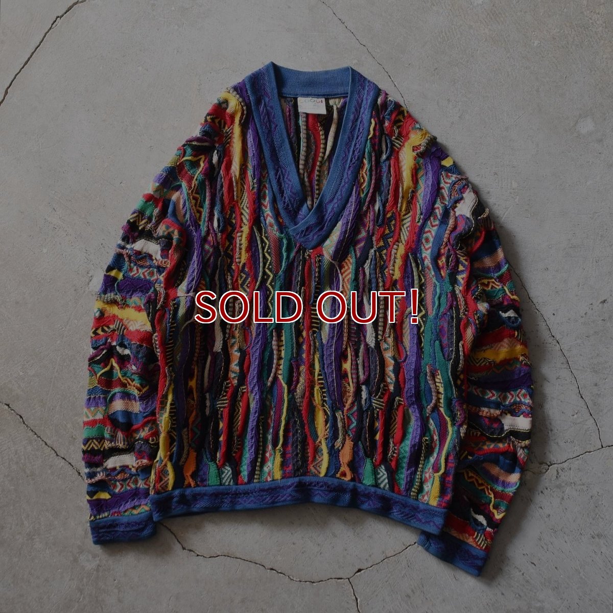 画像1: 1990s COOGI 3Dコットンニット　 "MADE IN AUSTRALIA"　 表記XL  (1)