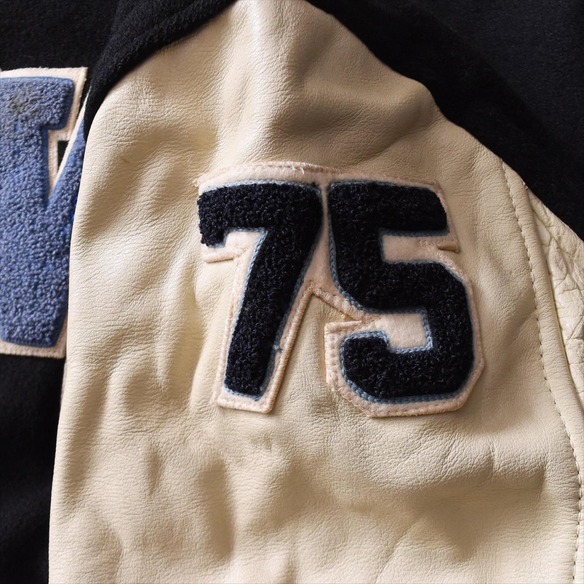 画像15: 1970s WHITING 袖レザースタジャン　 "MADE IN USA"　 表記42  (15)