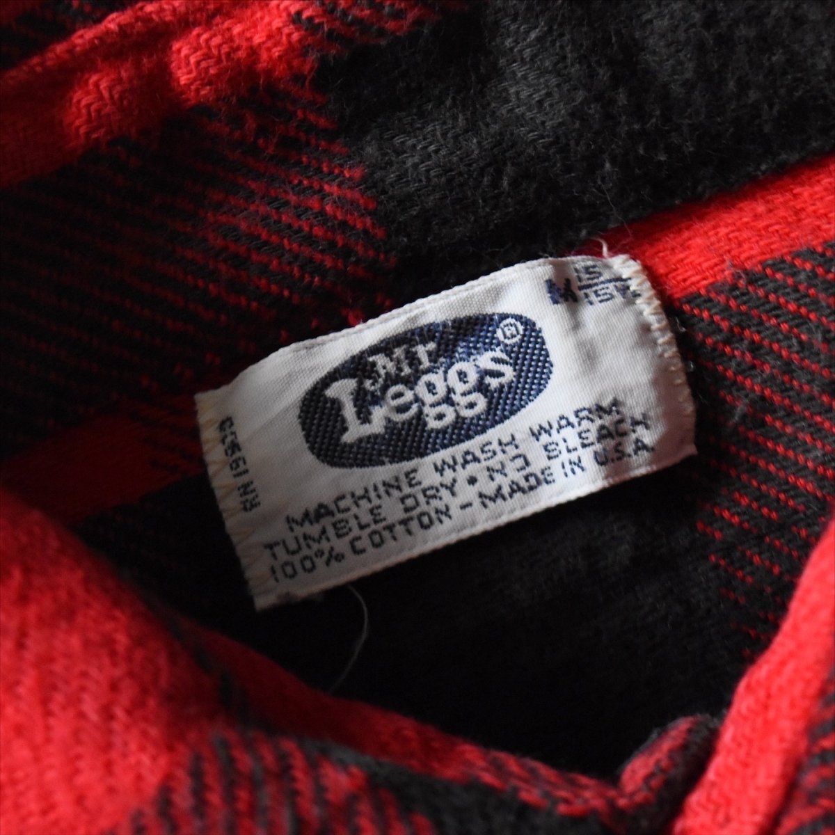 画像3: 1980s Mr.Leggs ヘビーネルシャツ　 "MADE IN USA"　 表記M  (3)