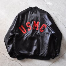 画像1: 1980-90s USMC ナイロンサテンジャケット　 "MADE IN USA"　 表記XL  (1)