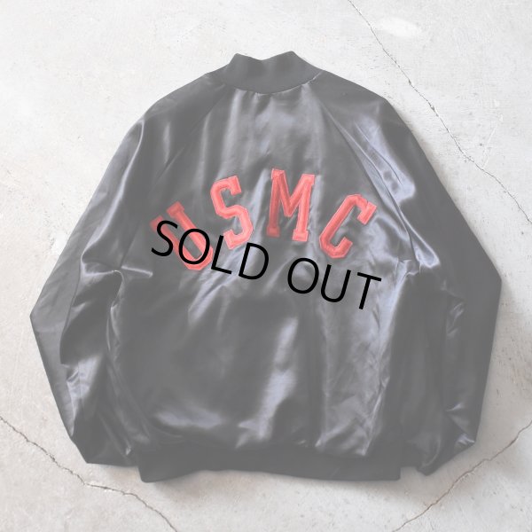 画像1: 1980-90s USMC ナイロンサテンジャケット　 "MADE IN USA"　 表記XL 