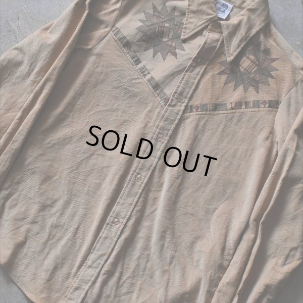 画像5: 1970s KENNINGTON プリントコーデュロイシャツ　 表記L 