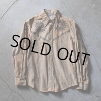 1970s KENNINGTON プリントコーデュロイシャツ　 表記L 