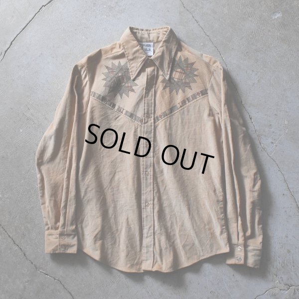 画像1: 1970s KENNINGTON プリントコーデュロイシャツ　 表記L 
