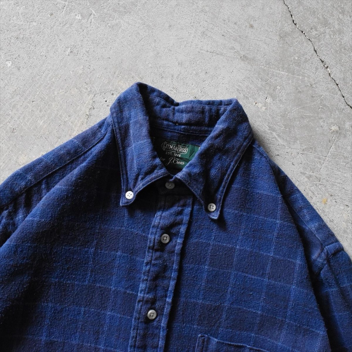 画像4: GITMAN BROS.× J.CREW ネルBDシャツ　 "MADE IN USA"　 表記M  (4)