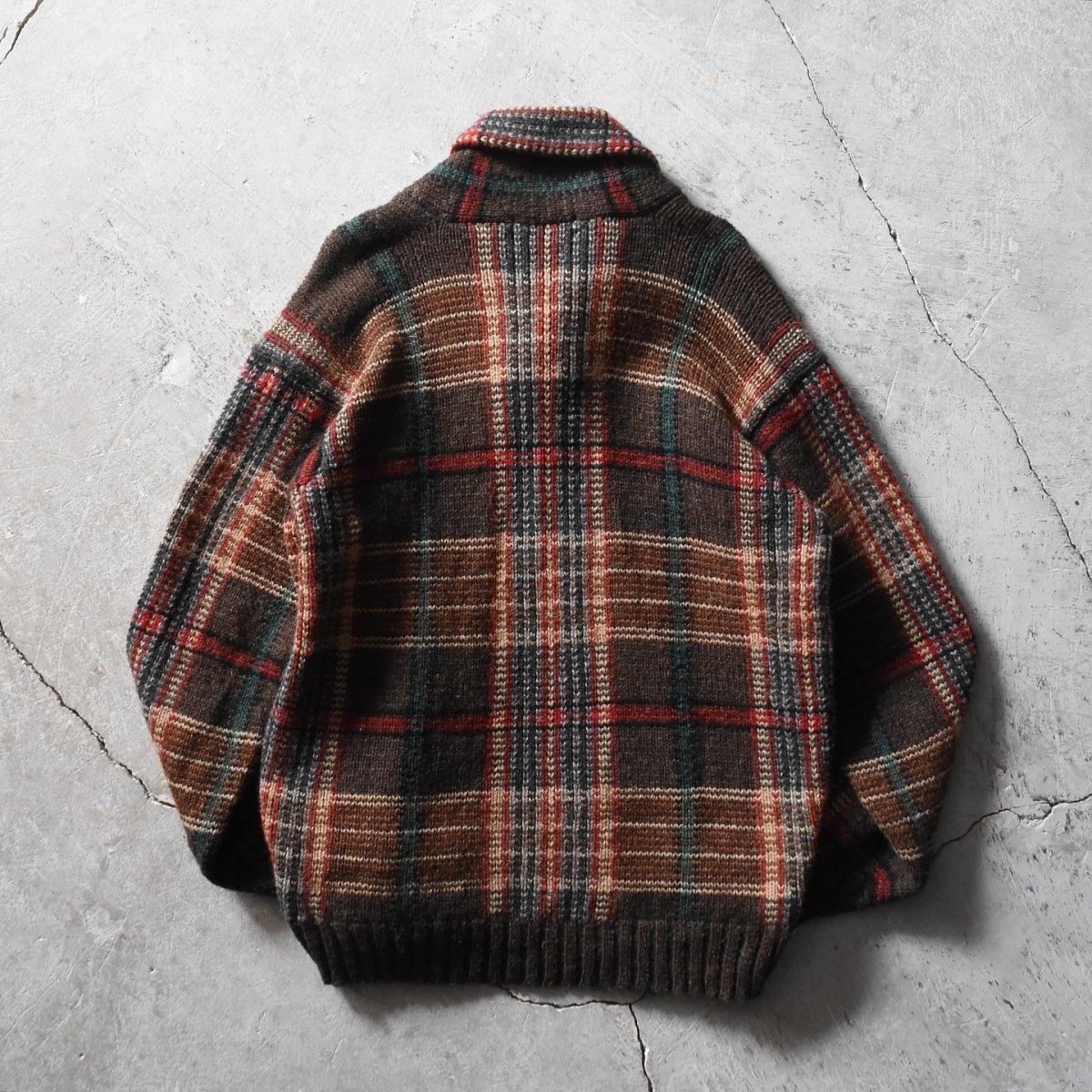 画像2: Polo by RalphLauren ショールカラーウールニットセーター　 表記L  (2)