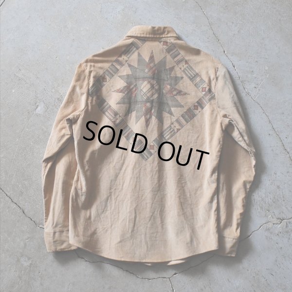 画像2: 1970s KENNINGTON プリントコーデュロイシャツ　 表記L 