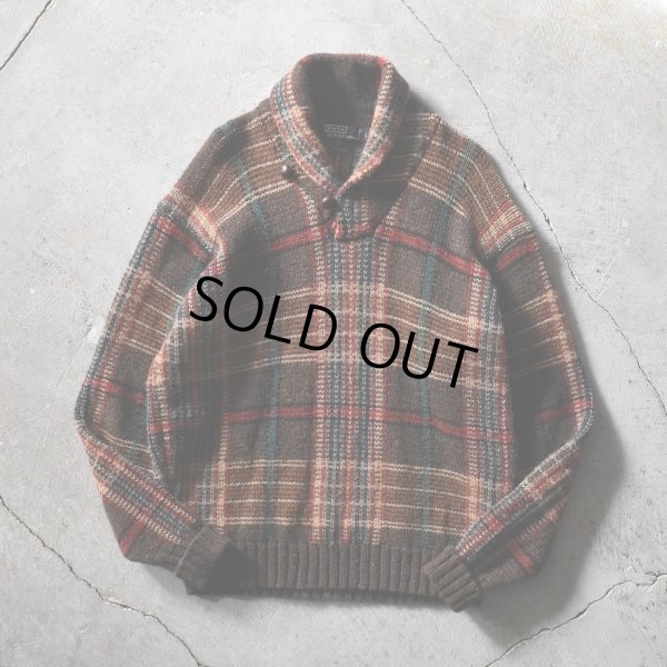 画像1: Polo by RalphLauren ショールカラーウールニットセーター　 表記L 