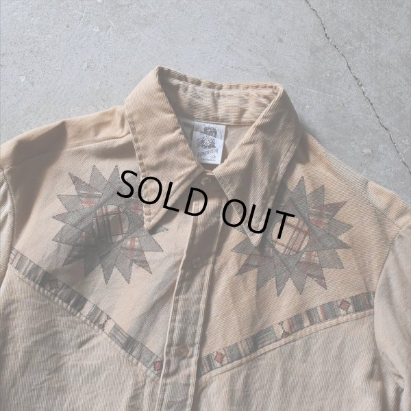 画像4: 1970s KENNINGTON プリントコーデュロイシャツ　 表記L 
