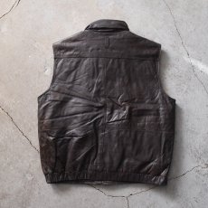 画像2: 1980-90s EDDIE BAUER レザーダウンベスト　 表記XL  (2)
