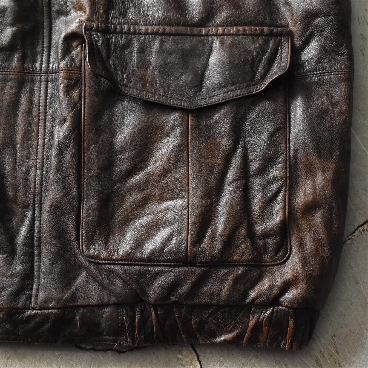 画像11: 1980-90s EDDIE BAUER レザーダウンベスト　 表記XL  (11)
