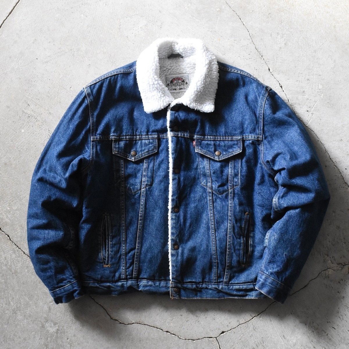 画像1: 1990s Levi's 71608 デニムボアジャケット　 "MADE IN USA"　 表記44  (1)
