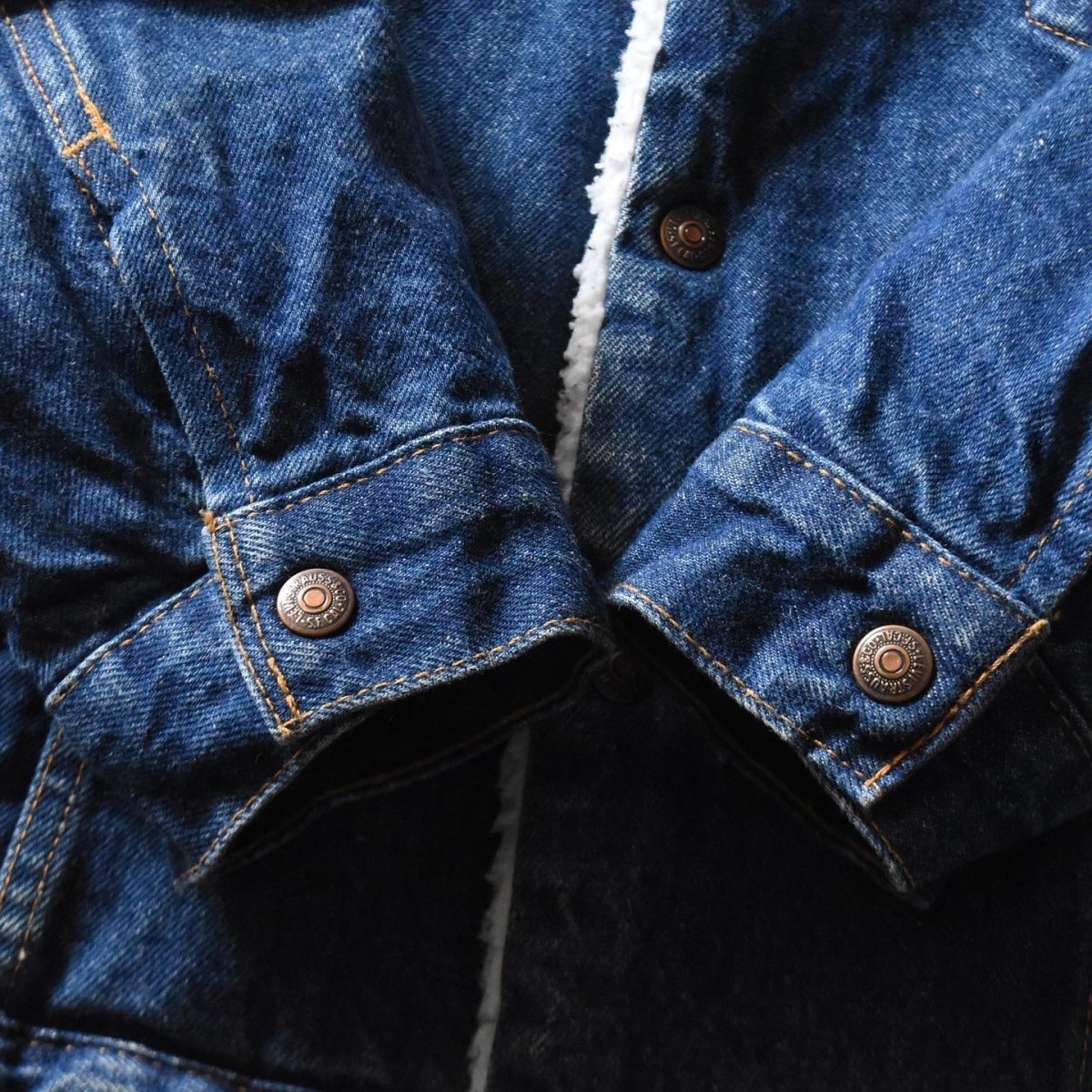 画像10: 1990s Levi's 71608 デニムボアジャケット　 "MADE IN USA"　 表記44  (10)