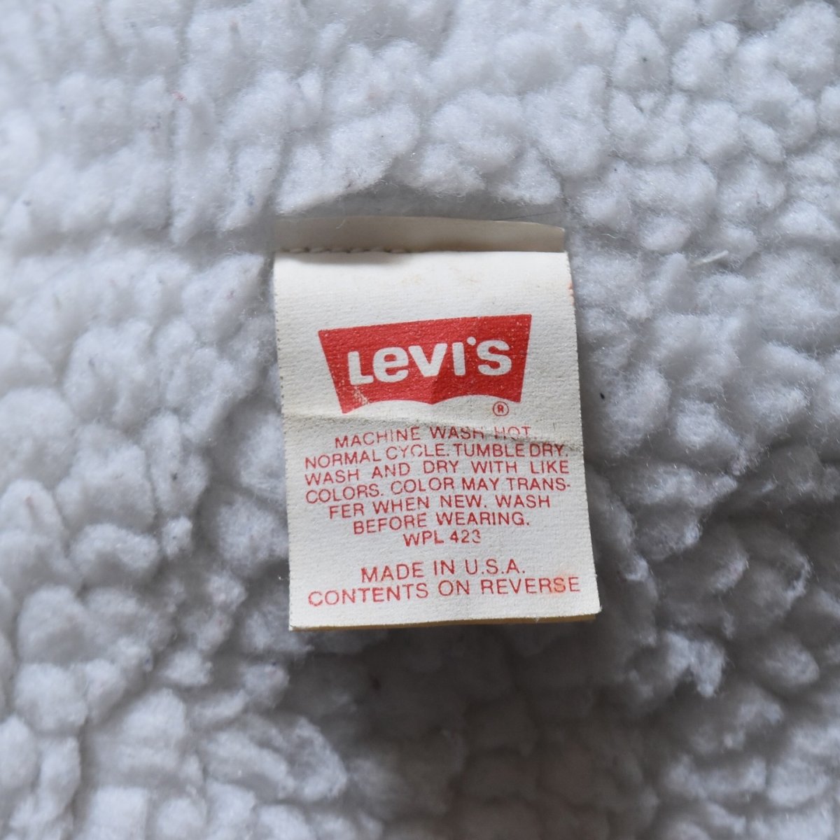 画像13: 1990s Levi's 71608 デニムボアジャケット　 "MADE IN USA"　 表記44  (13)