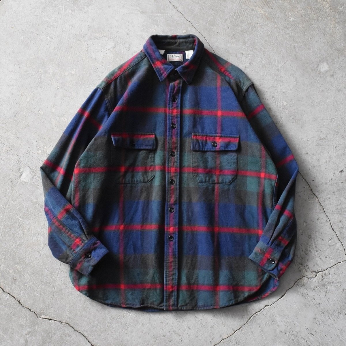画像1: 1980s L.L.Bean シャモアクロスシャツ　 "MADE IN USA"　 表記L  (1)
