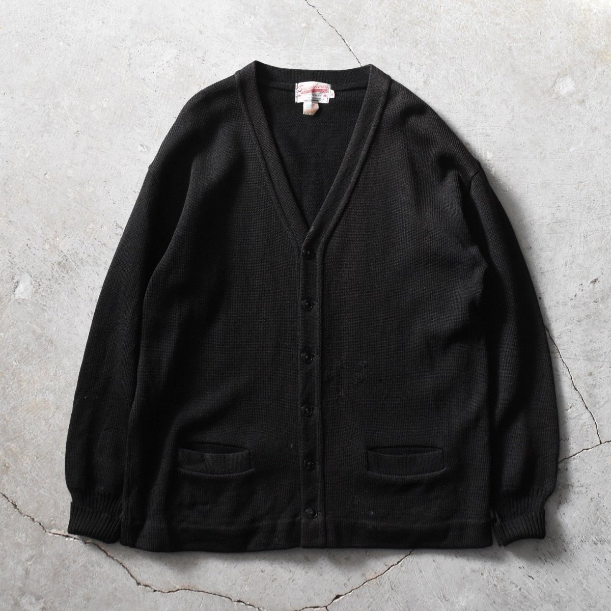 画像1: 1960s BROADWAY KNITING MILLS レタードカーディガン　 "MADE IN USA"　 表記XL  (1)