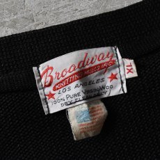 画像3: 1960s BROADWAY KNITING MILLS レタードカーディガン　 "MADE IN USA"　 表記XL  (3)