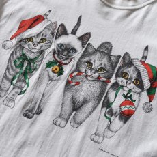 画像5: 1990s MERRY CHRISTMAS ねご L/S Tシャツ　 表記L  (5)