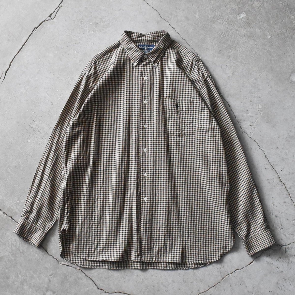 画像1: Ralph Lauren ボタンダウンシャツ　 "MCMEEL"　 表記XL  (1)