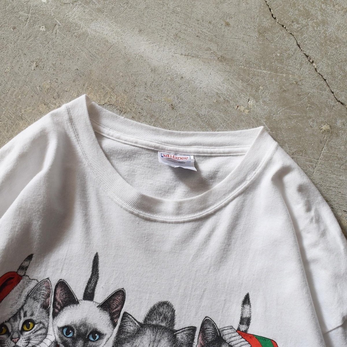 画像4: 1990s MERRY CHRISTMAS ねご L/S Tシャツ　 表記L  (4)