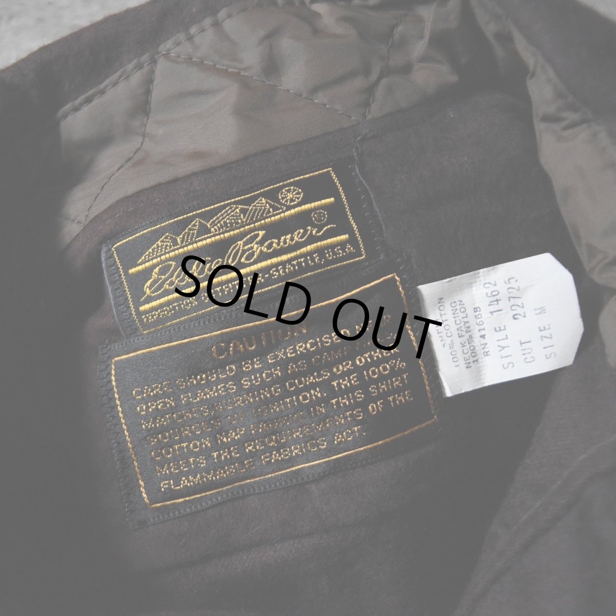 画像2: DEAD STOCK　 1980s EDDIE BAUER シャモアクロスシャツ　 "MADE IN USA"　 表記M  (2)