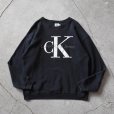 画像1: 1990s CALVIN KLEIN ロゴスウェット　<br>"MADE IN USA"　<br>表記L<br> (1)