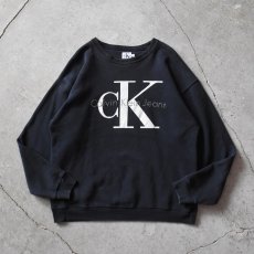 画像1: 1990s CALVIN KLEIN ロゴスウェット　 "MADE IN USA"　 表記L  (1)
