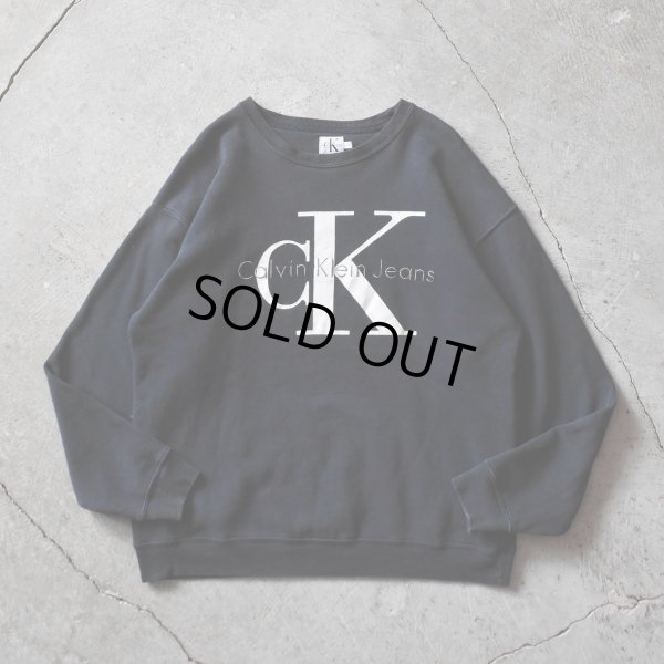 画像1: 1990s CALVIN KLEIN ロゴスウェット　 "MADE IN USA"　 表記L 