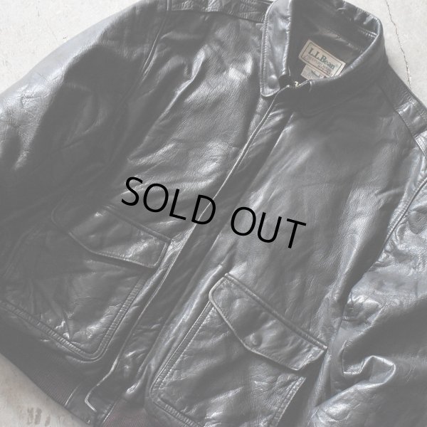 画像4: 1990s L.L.Bean A-2 TYPE レザージャケット　 "MADE IN USA"　 表記L 