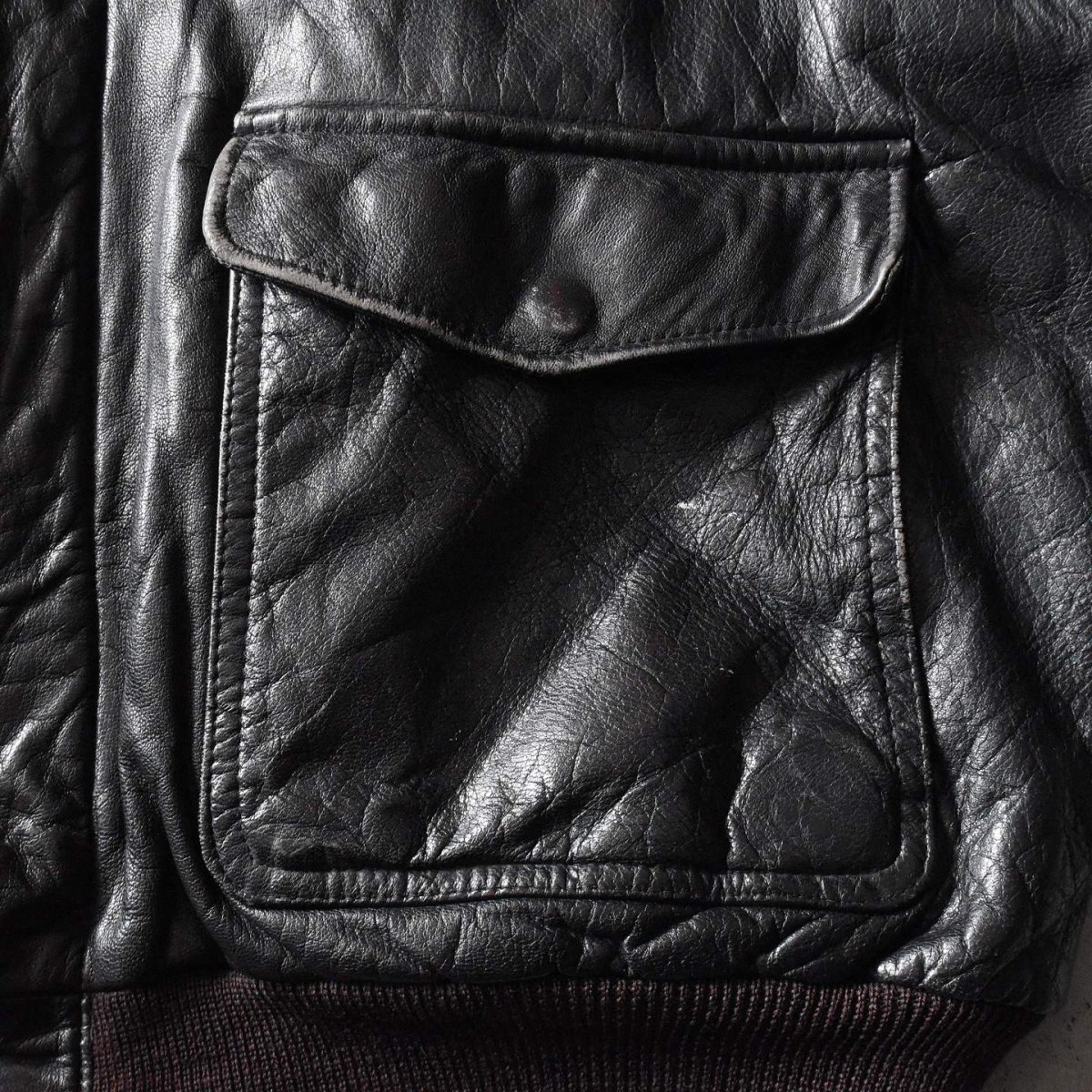 画像10: 1990s L.L.Bean A-2 TYPE レザージャケット　 "MADE IN USA"　 表記L  (10)