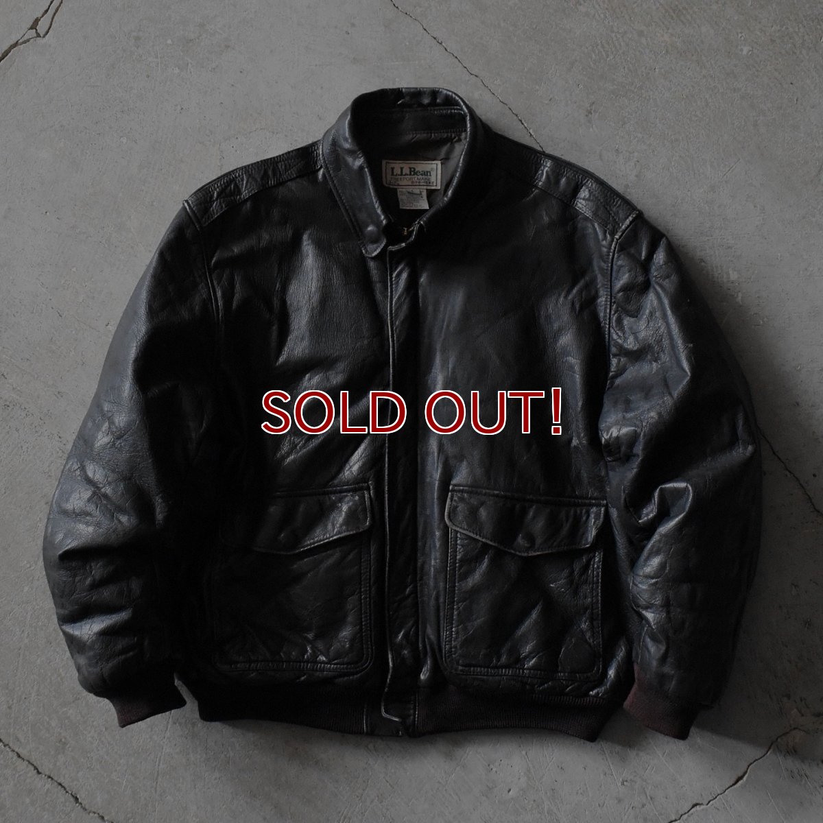 画像1: 1990s L.L.Bean A-2 TYPE レザージャケット　 "MADE IN USA"　 表記L  (1)