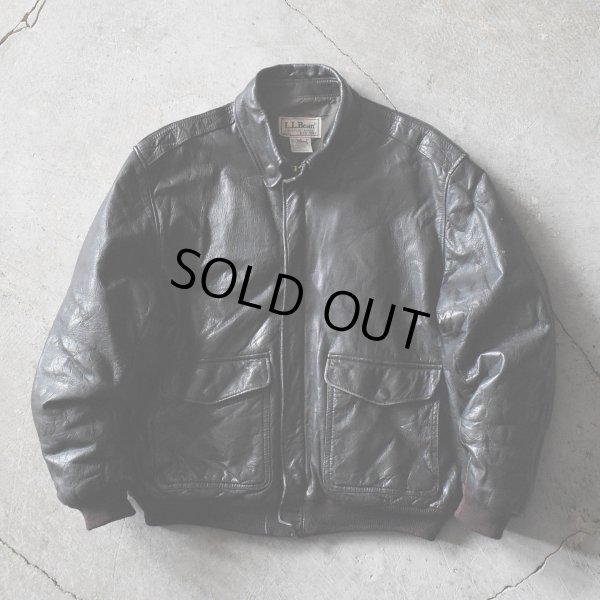 画像1: 1990s L.L.Bean A-2 TYPE レザージャケット　 "MADE IN USA"　 表記L 