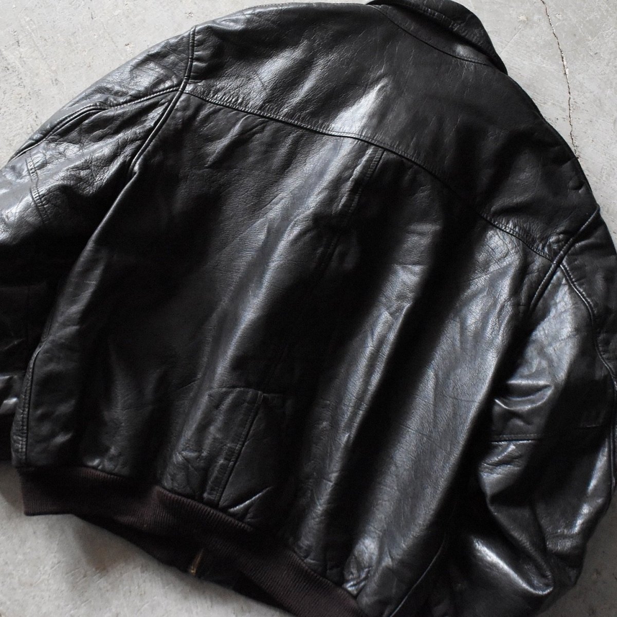 画像19: 1990s L.L.Bean A-2 TYPE レザージャケット　 "MADE IN USA"　 表記L  (19)