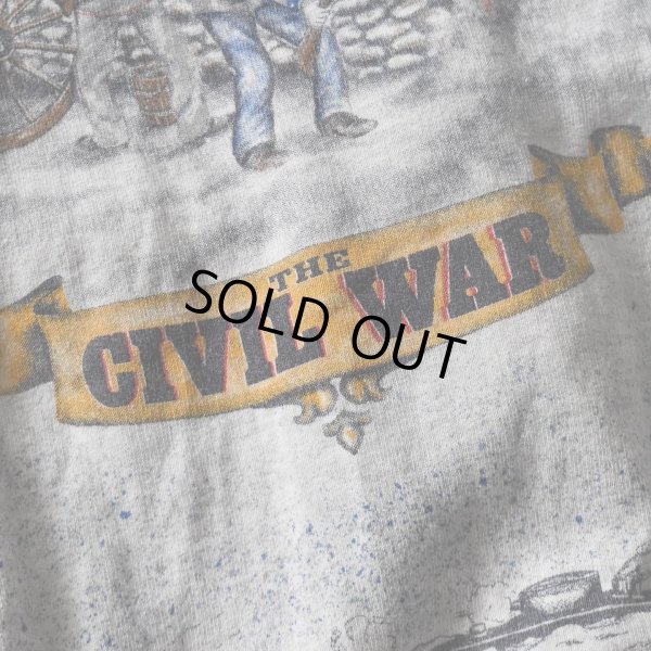 画像6: 1990s ART UNLIMITED アメリカ南北戦争 総柄スウェット　 実寸L 