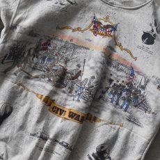画像5: 1990s ART UNLIMITED アメリカ南北戦争 総柄スウェット　 実寸L  (5)