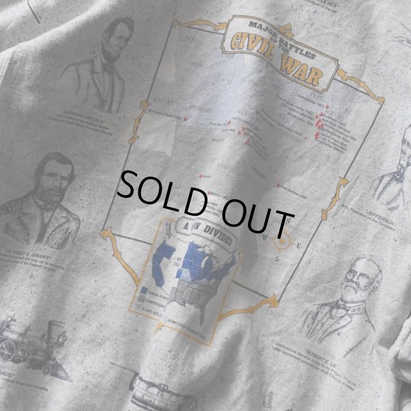 画像14: 1990s ART UNLIMITED アメリカ南北戦争 総柄スウェット　 実寸L 