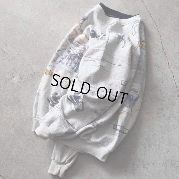 画像10: 1990s ART UNLIMITED アメリカ南北戦争 総柄スウェット　 実寸L 