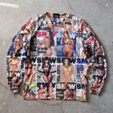 画像1: SMW RUNS THE WORLD エロ総柄Tシャツ　 表記L  (1)