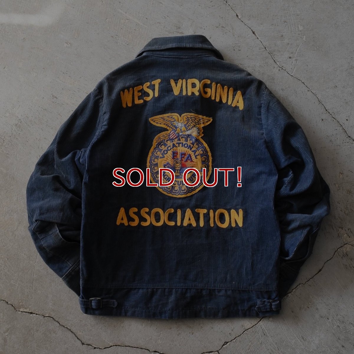 画像1: 1980s FFA コーデュロイジャケット　 "WEST VIRGINIA"　 表記36  (1)