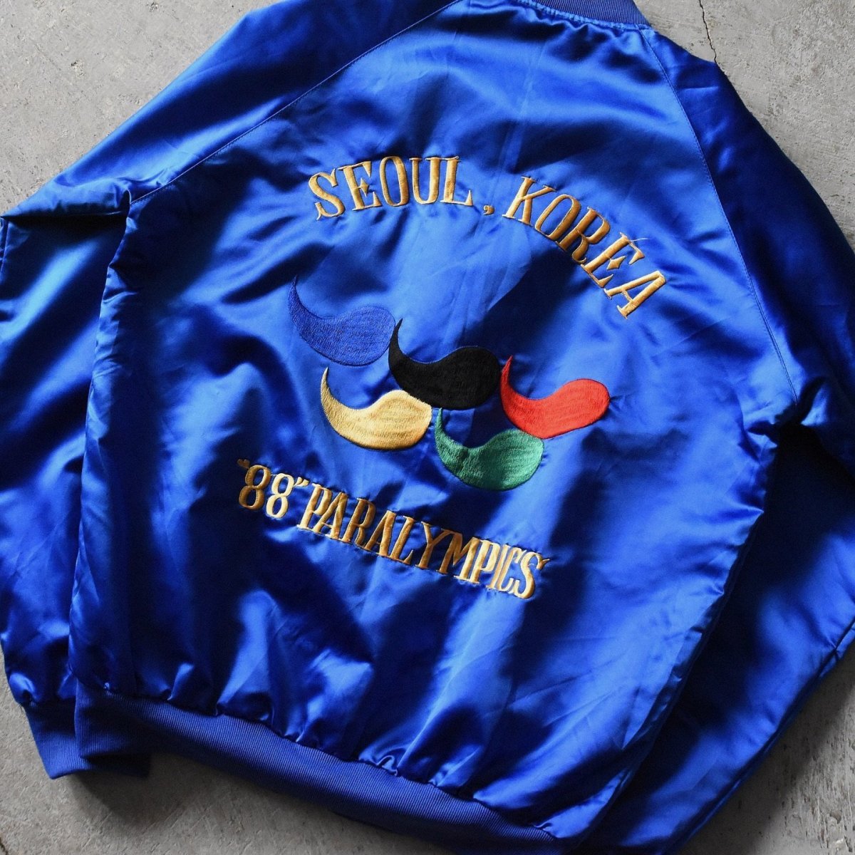 画像3: 1980s SEOUL KOREA 刺繍サテンジャケット　 "88 PARALYMPICS"　 実寸L  (3)